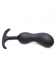 Черный массажер простаты с утяжелителями Premium Silicone Weighted Prostate Plug Large - 18,8 см. - XR Brands - в Петропавловске-Камчатском купить с доставкой