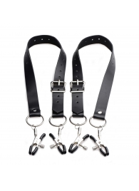 Ремни с зажимами для половых губ Spread Labia Spreader Straps with Clamps - XR Brands - купить с доставкой в Петропавловске-Камчатском