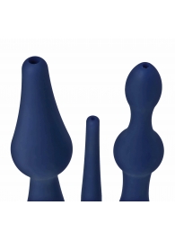 Набор из 3 универсальных насадок для анального душа Universal 3 Piece Silicone Enema Attachment Set - XR Brands - купить с доставкой в Петропавловске-Камчатском
