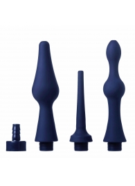 Набор из 3 универсальных насадок для анального душа Universal 3 Piece Silicone Enema Attachment Set - XR Brands - купить с доставкой в Петропавловске-Камчатском