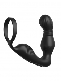 Черный вибростимулятор простаты с эрекционным кольцом Ass-Gasm Pro P-Spot Milker - Pipedream - в Петропавловске-Камчатском купить с доставкой