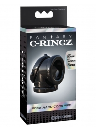 Черное эрекционное кольцо Rock Hard Cock Pipe - Pipedream - в Петропавловске-Камчатском купить с доставкой