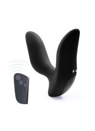 Черный вибромассажер простаты 3,5’’ Remote Control Curve P-spot Massager - 12 см. - Erokay - в Петропавловске-Камчатском купить с доставкой