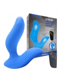 Синий вибромассажер простаты 3,5’’ Remote Control Curve P-spot Massager - 12 см. - Erokay - в Петропавловске-Камчатском купить с доставкой