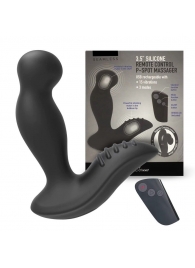 Черный вибромассажер простаты 3,5’’ Remote Control P-spot Massager - 12,5 см. - Erokay - в Петропавловске-Камчатском купить с доставкой