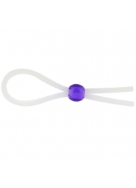 Прозрачное лассо с фиолетовой бусиной SILICONE COCK RING WITH BEAD LAVENDER - NMC - в Петропавловске-Камчатском купить с доставкой