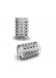 Прозрачная насадка на пенис с шишечками STAY HARD COCK SLEEVE 02 CLEAR - Blush Novelties - в Петропавловске-Камчатском купить с доставкой