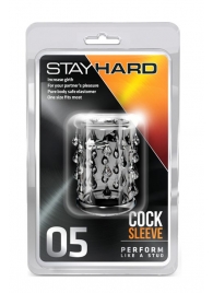 Прозрачная насадка с капельками STAY HARD COCK SLEEVE 05 CLEAR - Blush Novelties - в Петропавловске-Камчатском купить с доставкой