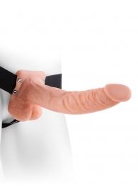 Полый страпон телесного цвета Hollow Strap-On with Balls - 24 см. - Pipedream - купить с доставкой в Петропавловске-Камчатском