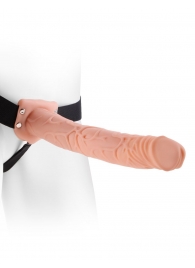 Фаллопротез телесного цвета Hollow Strap-On - 29 см. - Pipedream - купить с доставкой в Петропавловске-Камчатском