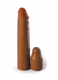 Коричневая насадка на член 2  Silicone X-tension - 20,3 см. - Pipedream - в Петропавловске-Камчатском купить с доставкой