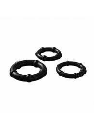 Набор из 3 черных эрекционных колец Babooom Ring Set - Adrien Lastic - в Петропавловске-Камчатском купить с доставкой