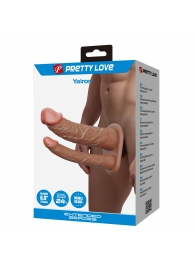 Реалистичная полая насадка на член для двойного проникновения Yairon - 17,5 см. - Baile - купить с доставкой в Петропавловске-Камчатском