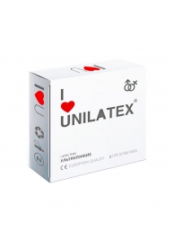 Ультратонкие презервативы Unilatex Ultra Thin - 3 шт. - Unilatex - купить с доставкой в Петропавловске-Камчатском
