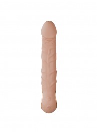 Телесный перезаряжаемый реалистичный вибратор Relax - 22 см. - Lola Games