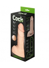 Телесный фаллоудлинитель с мошонкой Cock Next - 19 см. - LOVETOY (А-Полимер) - в Петропавловске-Камчатском купить с доставкой