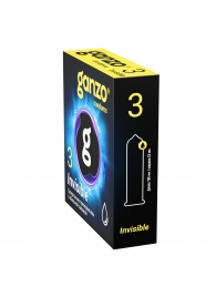 Супертонкие презервативы Ganzo Invisible - 3 шт. - Ganzo - купить с доставкой в Петропавловске-Камчатском