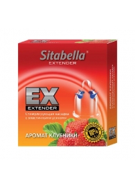 Стимулирующая насадка Sitabella Extender  Клубника - Sitabella - купить с доставкой в Петропавловске-Камчатском