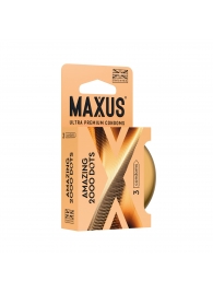 Точечные презервативы MAXUS 2000 Amazing Dots с железным кейсом - 3 шт. - Maxus - купить с доставкой в Петропавловске-Камчатском