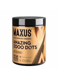 Точечные презервативы MAXUS 2000 Amazing Dots с железным кейсом - 12 шт. - Maxus - купить с доставкой в Петропавловске-Камчатском