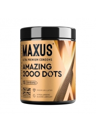 Точечные презервативы MAXUS 2000 Amazing Dots с железным кейсом - 15 шт. - Maxus - купить с доставкой в Петропавловске-Камчатском