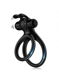 Черное эрекционное виброкольцо с подхватом мошонки Stay Hard - Boys of Toys - в Петропавловске-Камчатском купить с доставкой