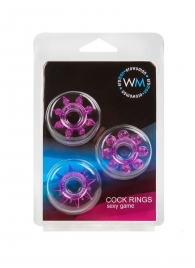Набор из 3 лиловых эрекционных колец различной формы - Erowoman-Eroman - в Петропавловске-Камчатском купить с доставкой