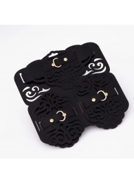 Фигурный набор для БДСМ-игр с узорами и золотистой фурнитурой - Crazy Handmade - купить с доставкой в Петропавловске-Камчатском