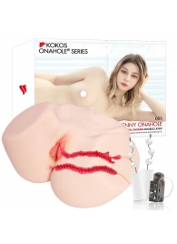 Мастурбатор-полуторс с двойным слоем материала и вибрацией Jenny Onahole Real Vagina - KOKOS - в Петропавловске-Камчатском купить с доставкой