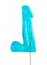 Голубой леденец в форме члена со вкусом блю кюрасао - 173 гр. - Sosuчki - купить с доставкой в Петропавловске-Камчатском