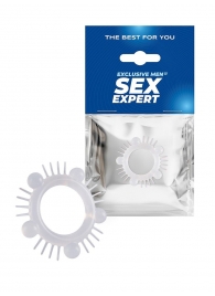 Эластичное эрекционное кольцо с шишечками и шипами - Sex Expert - в Петропавловске-Камчатском купить с доставкой