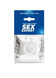 Эластичное эрекционное кольцо с шипиками и шариком - Sex Expert - в Петропавловске-Камчатском купить с доставкой