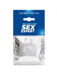 Эластичное эрекционное кольцо с 3 шариками и шипами - Sex Expert - в Петропавловске-Камчатском купить с доставкой