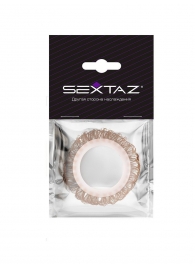Эрекционное кольцо с бежевыми «ресничками» - Sextaz - в Петропавловске-Камчатском купить с доставкой