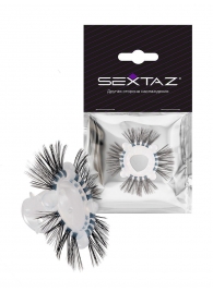 Эластичное эрекционное кольцо с черными «ресничками» - Sextaz - в Петропавловске-Камчатском купить с доставкой