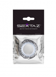 Эластичное эрекционное колечко с черными «ресничками» - Sextaz - в Петропавловске-Камчатском купить с доставкой