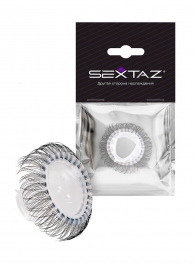 Эластичное эрекционное кольцо с длинными черными «ресничками» - Sextaz - в Петропавловске-Камчатском купить с доставкой