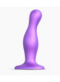 Фиолетовая насадка Strap-On-Me Dildo Plug Curvy size M - Strap-on-me - купить с доставкой в Петропавловске-Камчатском