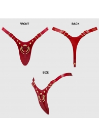 Красный пояс для фиксации насадок Strap-On-Me Leatherette Harness Fabulous - Strap-on-me - купить с доставкой в Петропавловске-Камчатском