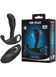 Черный изогнутый массажёр простаты с вибрацией и пультом ДУ - Baile - в Петропавловске-Камчатском купить с доставкой