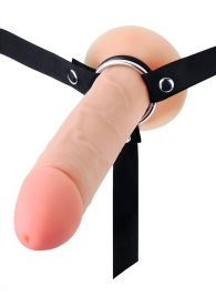 Мужской полый страпон на регулируемых ремешках - 22 см. - Sex Expert - купить с доставкой в Петропавловске-Камчатском