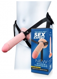 Мужской полый страпон на регулируемых ремешках - 22 см. - Sex Expert - купить с доставкой в Петропавловске-Камчатском