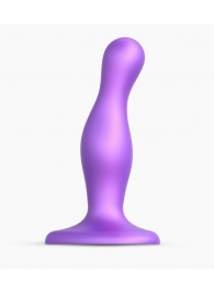Фиолетовая насадка Strap-On-Me Dildo Plug Curvy size S - Strap-on-me - купить с доставкой в Петропавловске-Камчатском