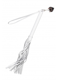 Белая кожаная плеть - 50 см. - Pecado - купить с доставкой в Петропавловске-Камчатском