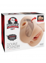 Телесный мастурбатор с вибрацией Double Pounder Vibrating Squeeze Stroker - Pipedream - в Петропавловске-Камчатском купить с доставкой