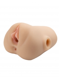 Телесный мастурбатор с вибрацией Double Pounder Vibrating Squeeze Stroker - Pipedream - в Петропавловске-Камчатском купить с доставкой