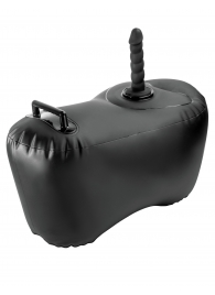 Черное надувное кресло с платформой для фиксации дилдо Body Dock Inflatable Love Seat - Pipedream - купить с доставкой в Петропавловске-Камчатском