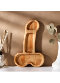 Деревянное блюдо для подачи в форме члена (25 х 16,5 х 1,7 см) - Сима-Ленд - купить с доставкой в Петропавловске-Камчатском