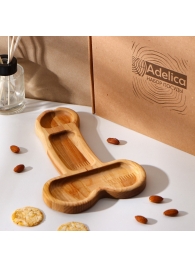 Деревянное блюдо для подачи в форме члена (25 х 16,5 х 1,7 см) - Сима-Ленд - купить с доставкой в Петропавловске-Камчатском