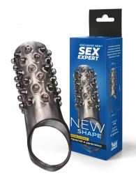 Дымчатая насадка на пенис с выпуклостями - 12 см. - Sex Expert - в Петропавловске-Камчатском купить с доставкой